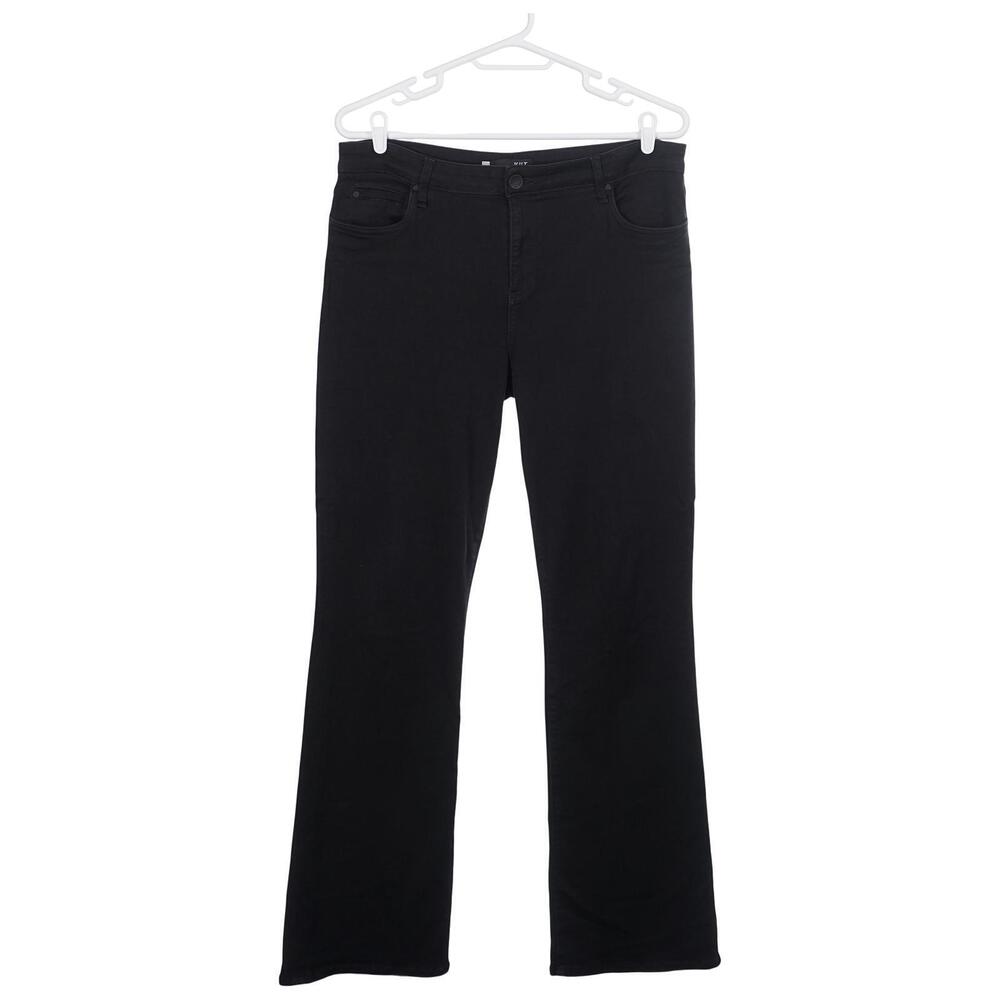 KUT from the Kloth Natalie Jeans 18 Black High Rise Bootcut Cotton Stretch